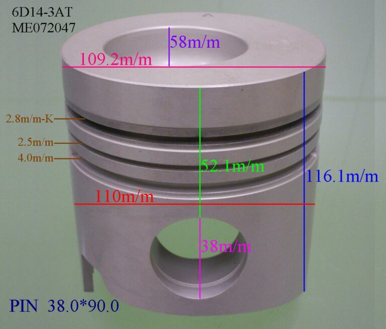 Mitsubishi 6d14 Piston Assembly 6pcs (Me032742)